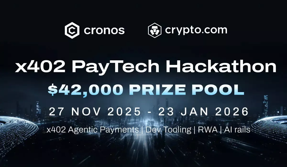 Cronos Opens a New Frontier for AI-Driven Finance With Launch of $42,000 x402 PayTech Hackathon
