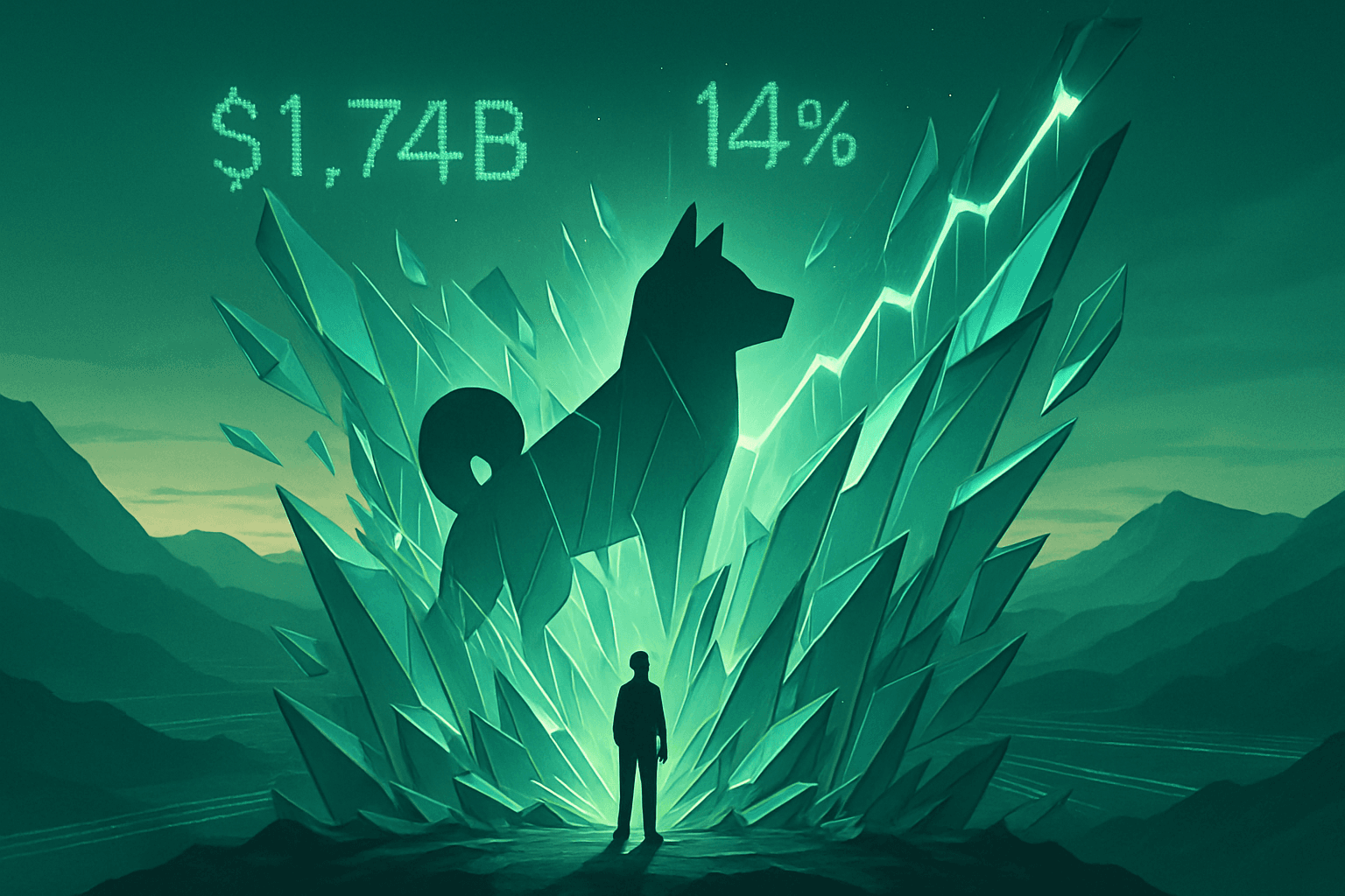 Dogecoin Breaks 72-Day Range With 14% Surge as Open Interest Hits $1.74B