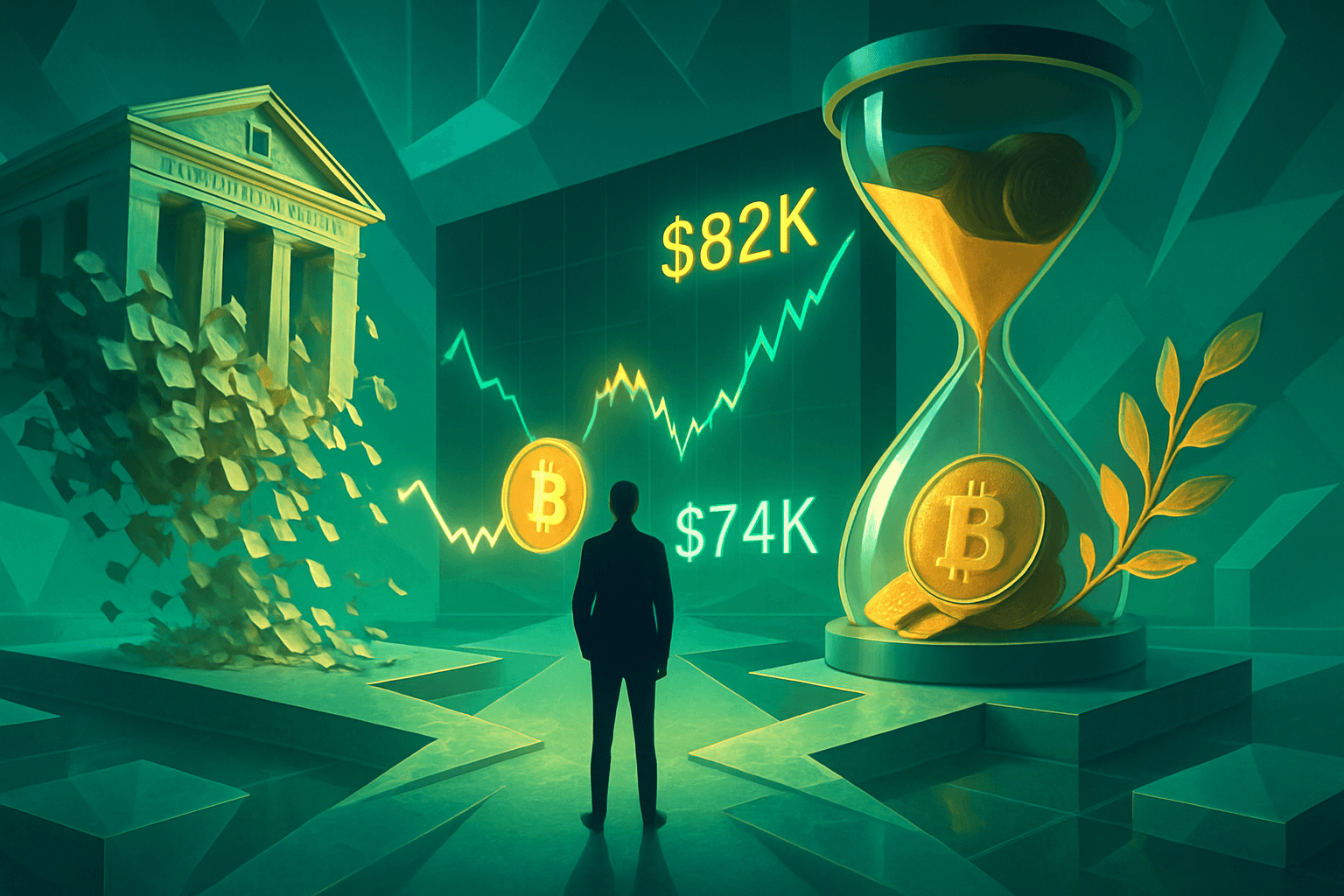 Bitcoin Swings Between $74K and $82K as Fed Shift, Iran Deal, and ETF Outflows Collide