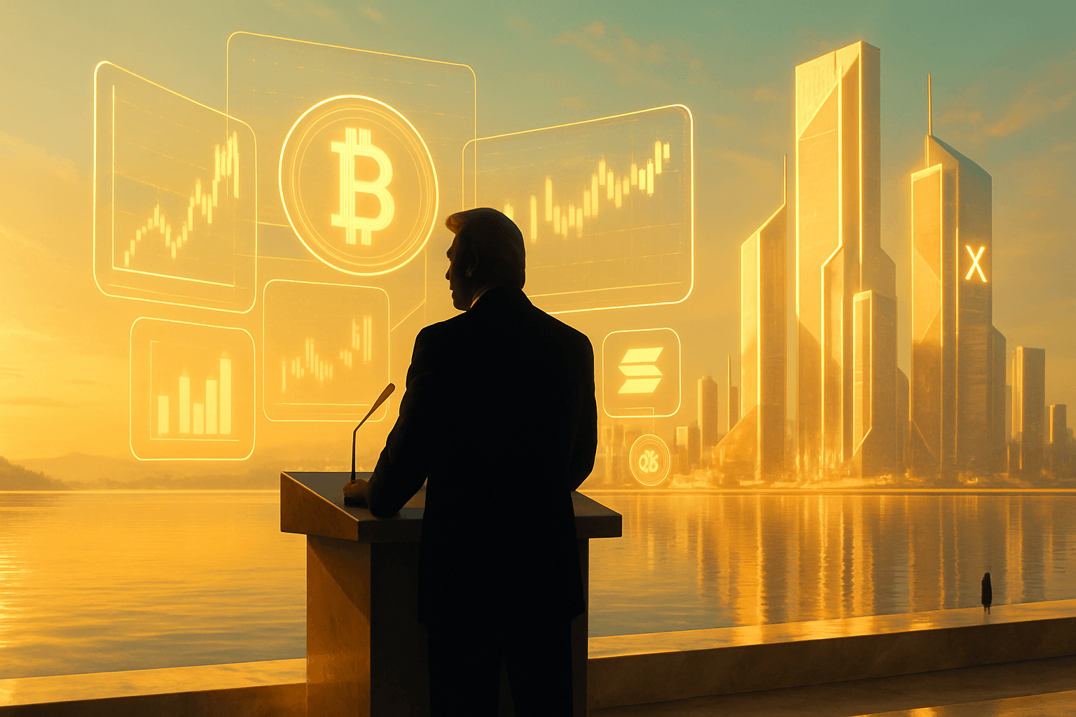 Trump Arrives in China with Tech Titans; Bitcoin Rallies on Diplomatic Optimism